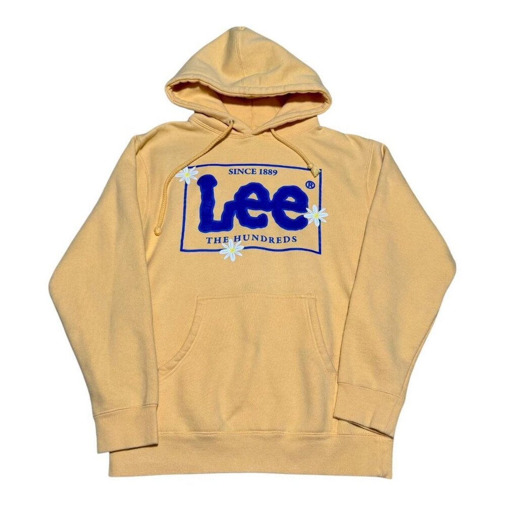 The Hundreds‎ Lee Spell Out Logo Yellow Hoodie Sweatshirt Adult Small